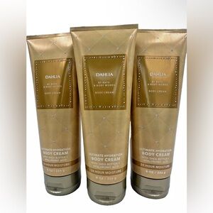 Bath & Body Works LOT of 3 Tubes Dahlia Hydrating Body Cream Lotion 8 oz 3pack